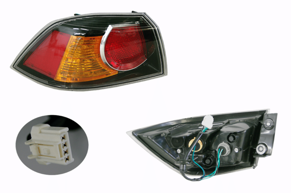 Keteparts Mitsubishi Lancer Cj/Cf Tail Light Left Hand Side Outer