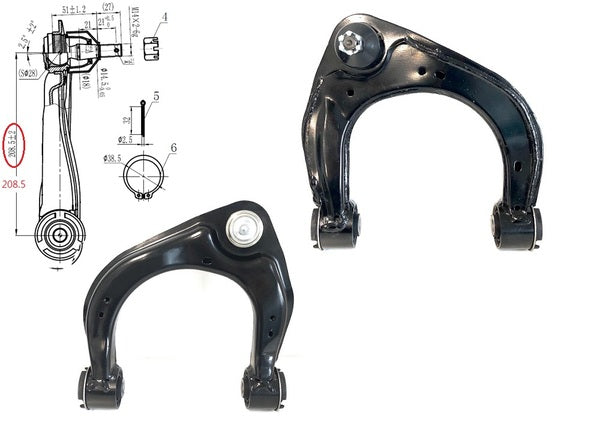 Keteparts Ford Ranger Px Control Arm Right Hand Side Front Upper