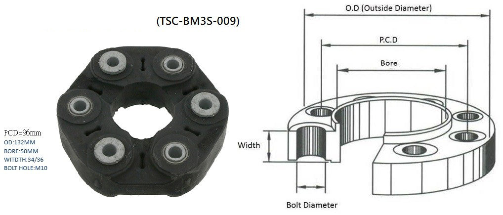 Keteparts Bmw 3 Series E90/E91/E92 Tail Shaft Coupling
