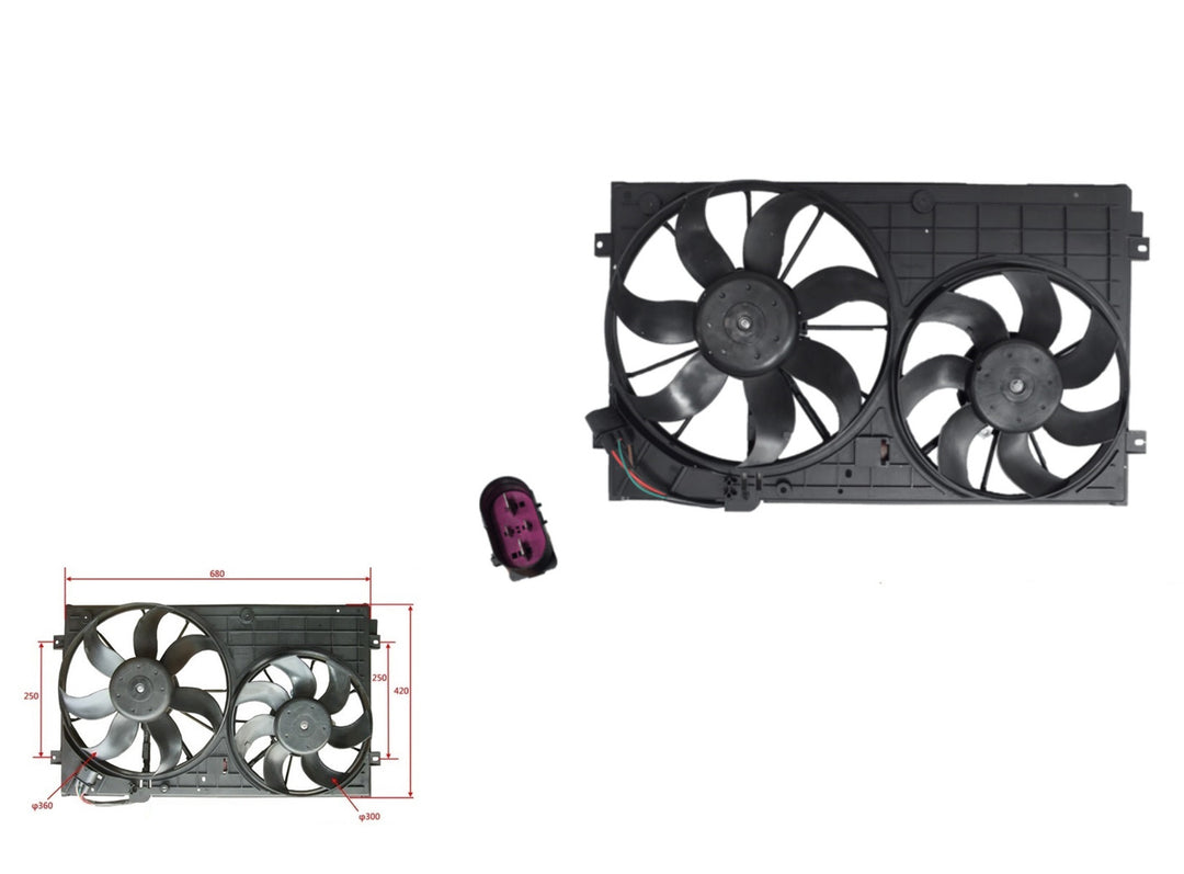 Keteparts Volkswagen Passat B6/B7 Radiator Fan