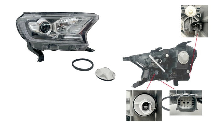 2015-2022 FORD RANGER PX SERIES 2/3 HEAD LIGHT RIGHT HAND SIDE