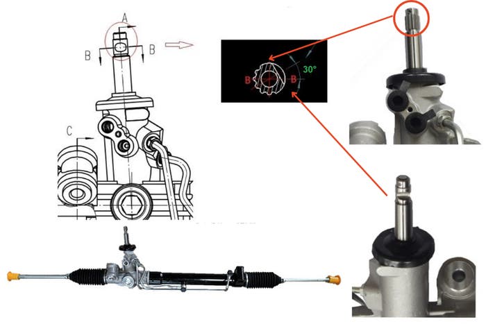 2008-2011 FORD FALCON FG SER 1 POWER STEERING RACK TYPE2